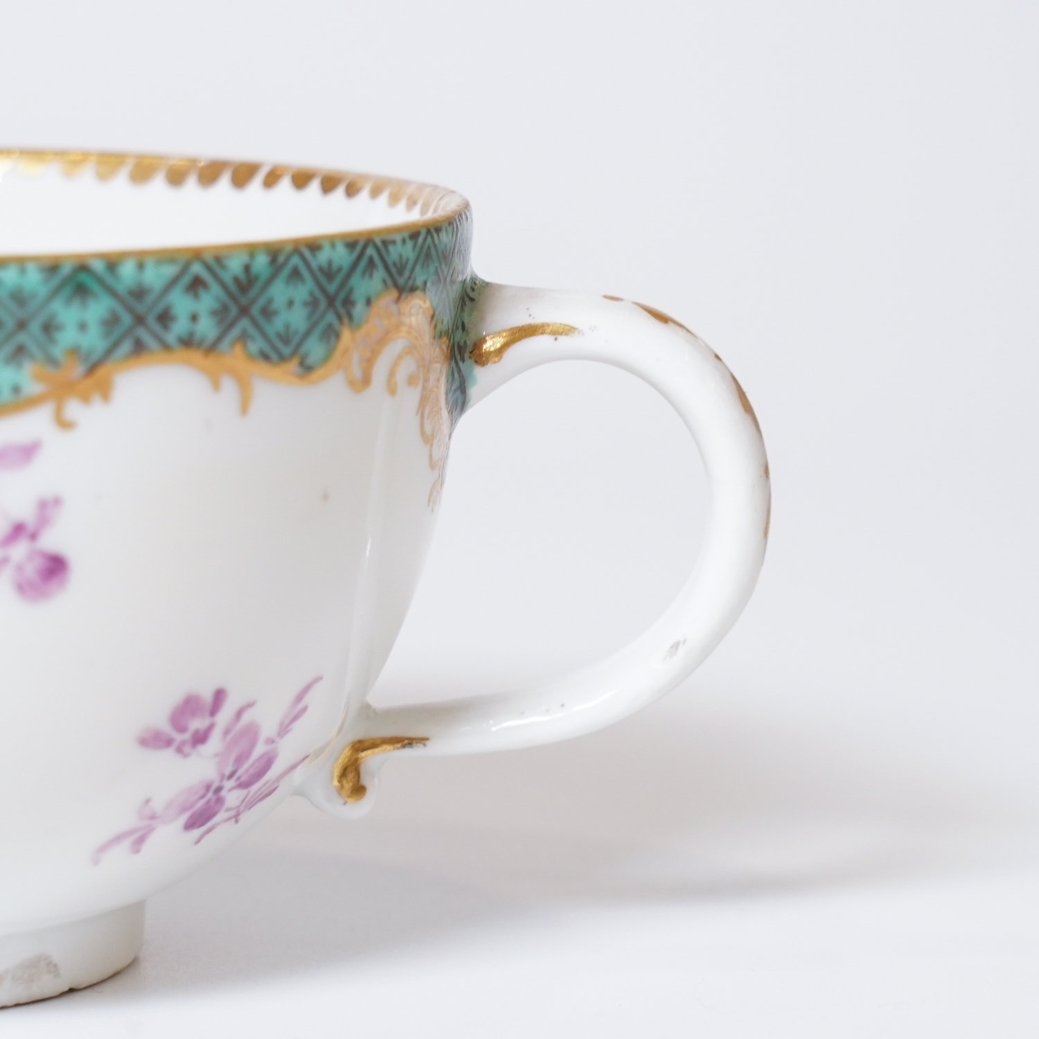 ドイツ 1750年代 磁器 MEISSEN マイセン ワトー紋カップ&ソーサー