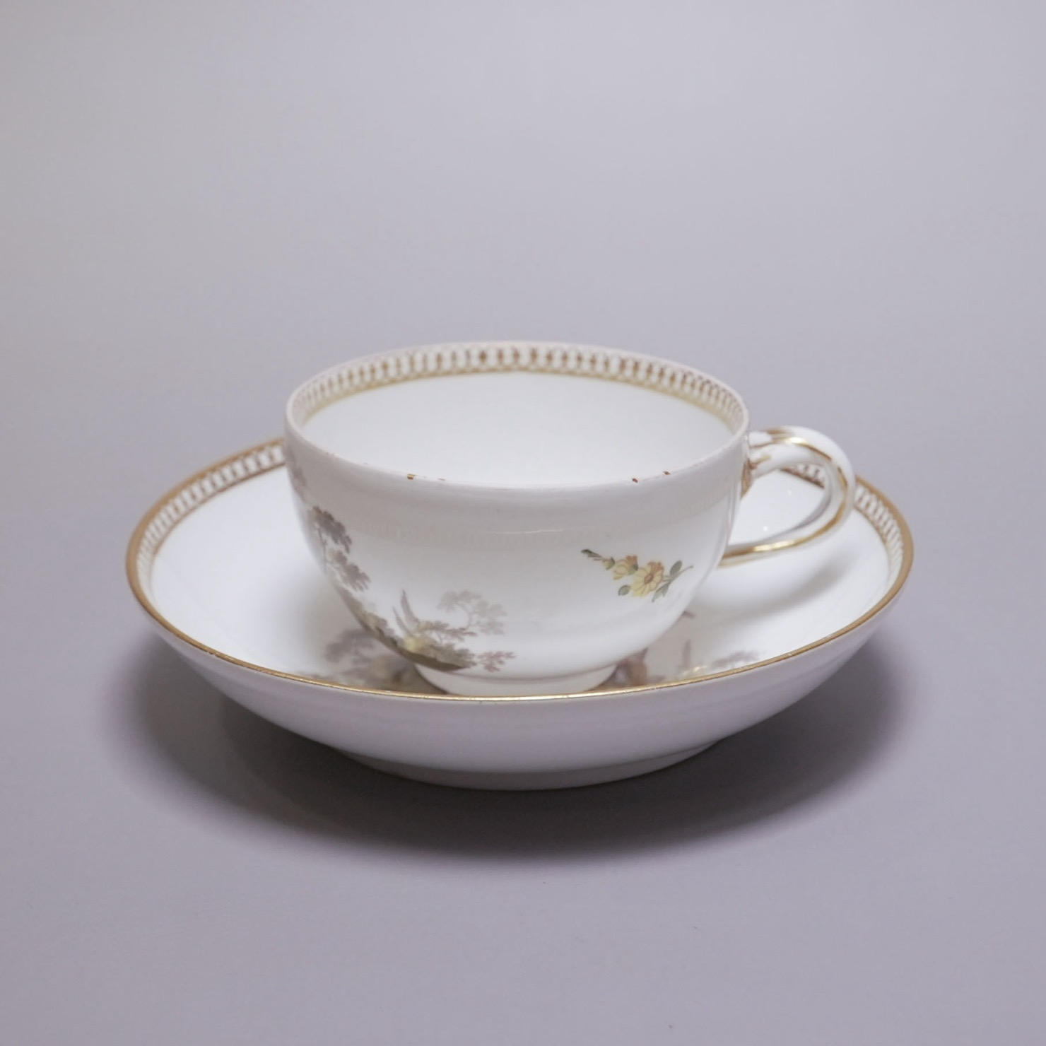 完璧 ドイツ 1880年代 磁器 MEISSEN マイセン 人物紋カップ＆ソーサー マイセン