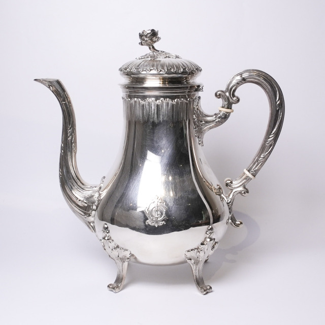 フランス 1890年代 フレンチシルバーコーヒーポット